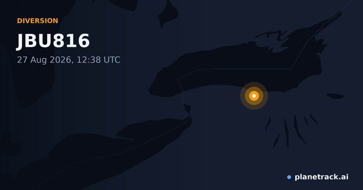 Map of where JBU816's diversion happened