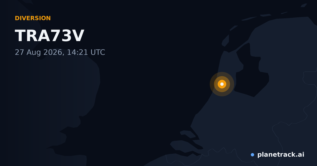 Map of where TRA73V's diversion happened