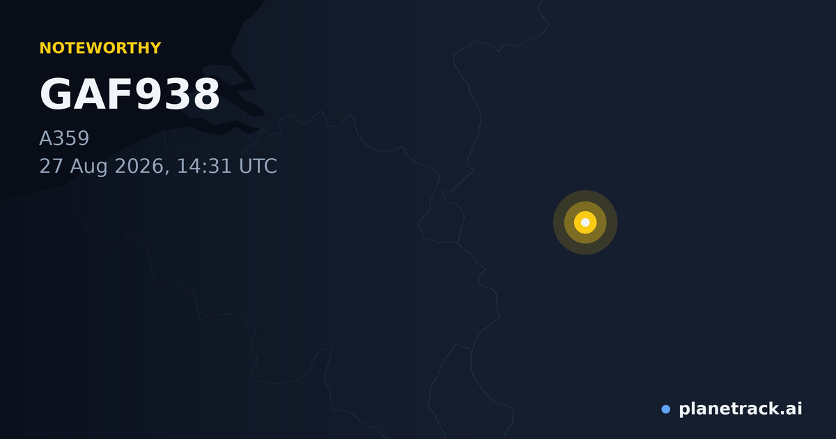Map of where GAF938's special aircraft happened