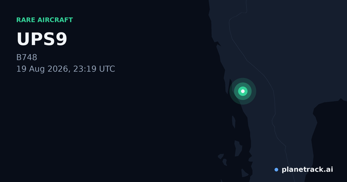 Map of where UPS9's rare aircraft happened