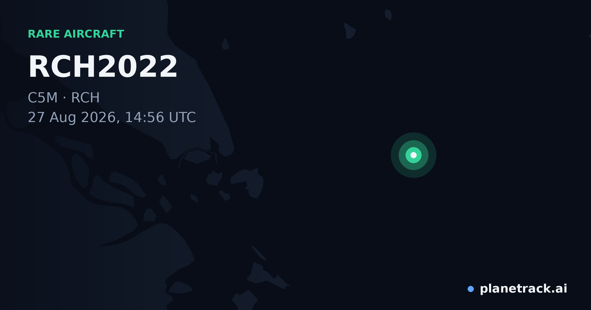 Map of where RCH2022's rare aircraft happened