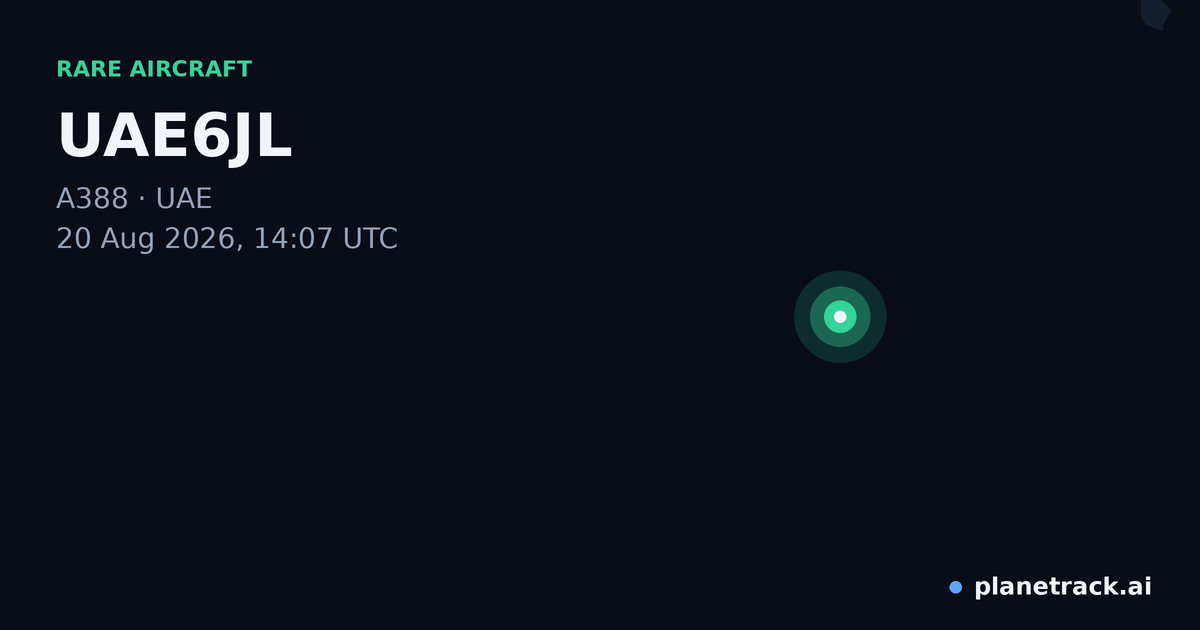 Map of where UAE6JL's rare aircraft happened