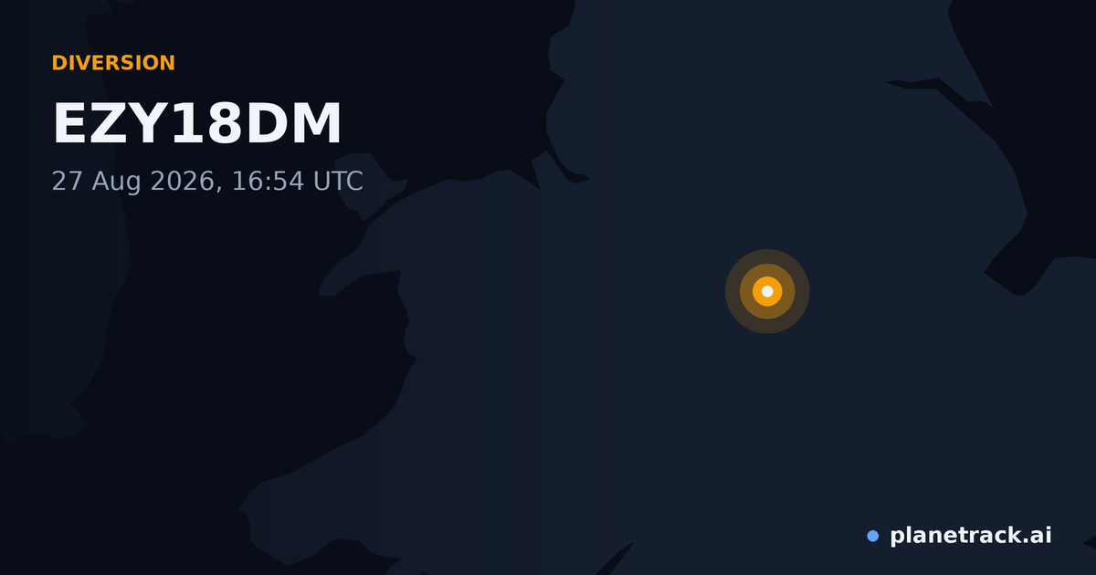 Map of where EZY18DM's diversion happened
