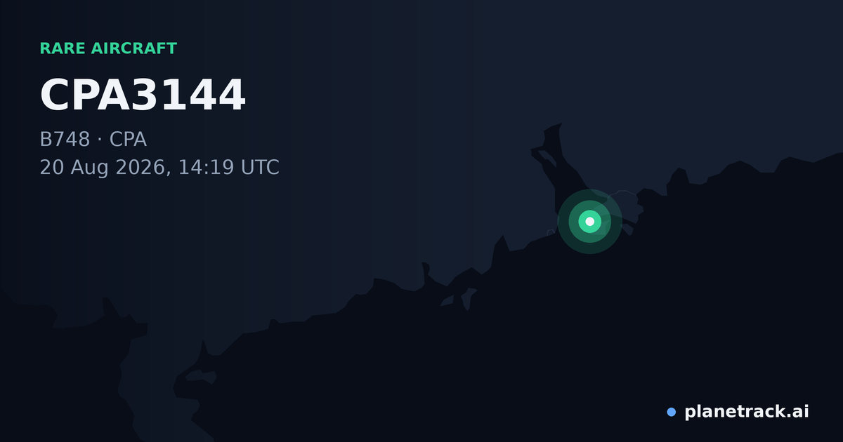 Map of where CPA3144's rare aircraft happened