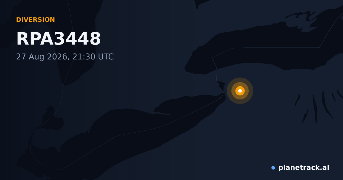 Map of where RPA3448's diversion happened