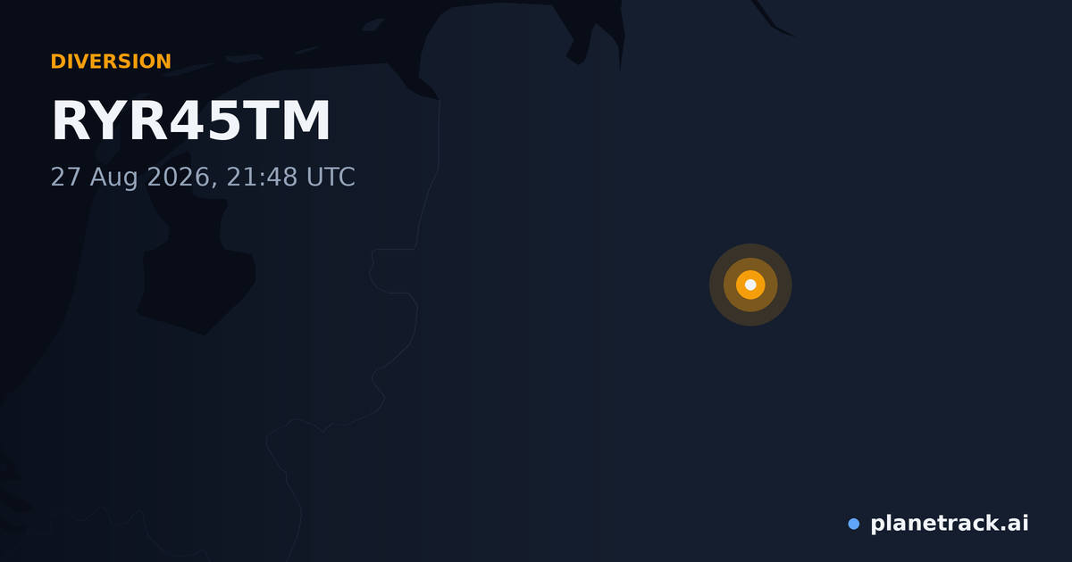 Map of where RYR45TM's diversion happened