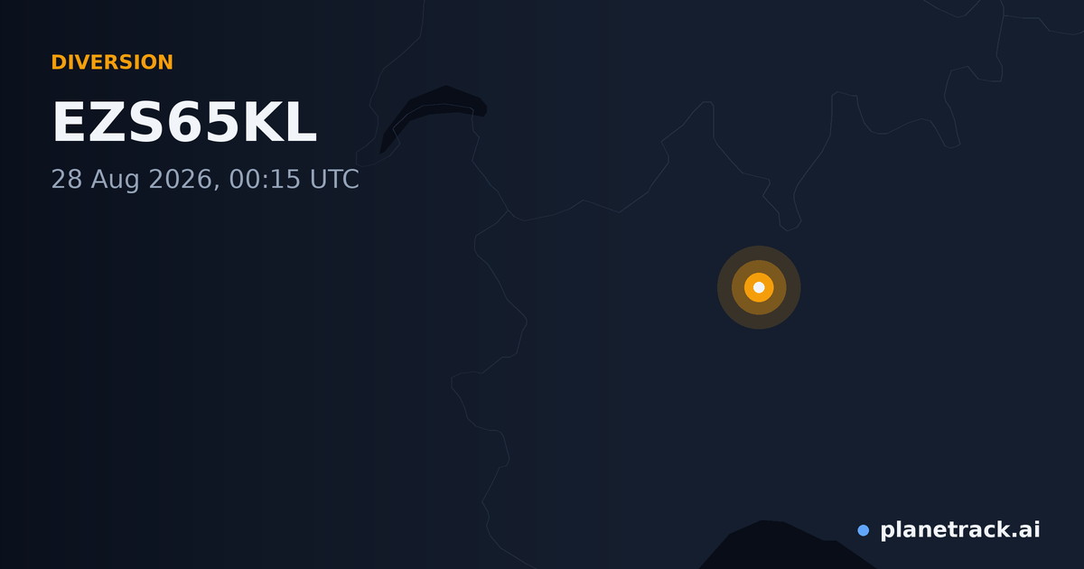 Map of where EZS65KL's diversion happened