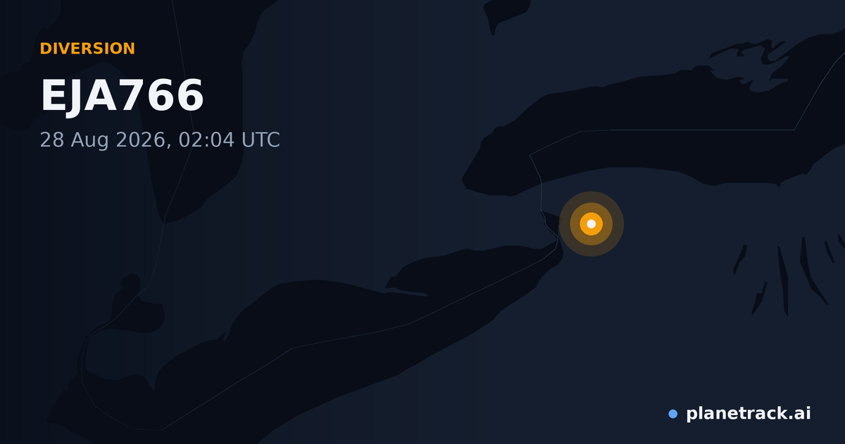 Map of where EJA766's diversion happened