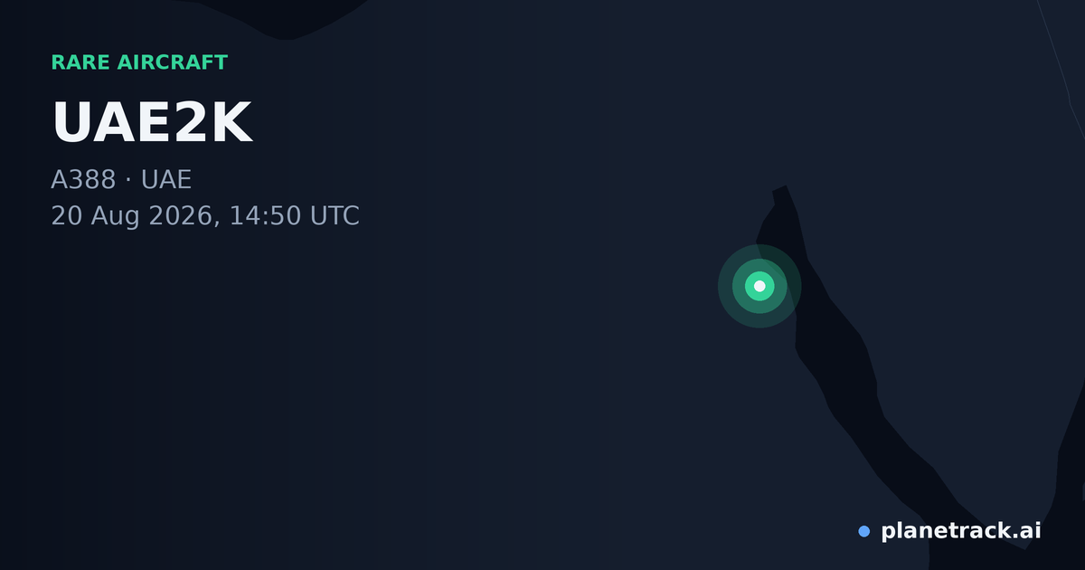 Map of where UAE2K's rare aircraft happened