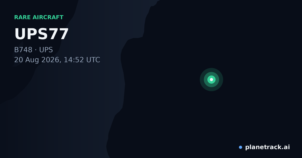 Map of where UPS77's rare aircraft happened