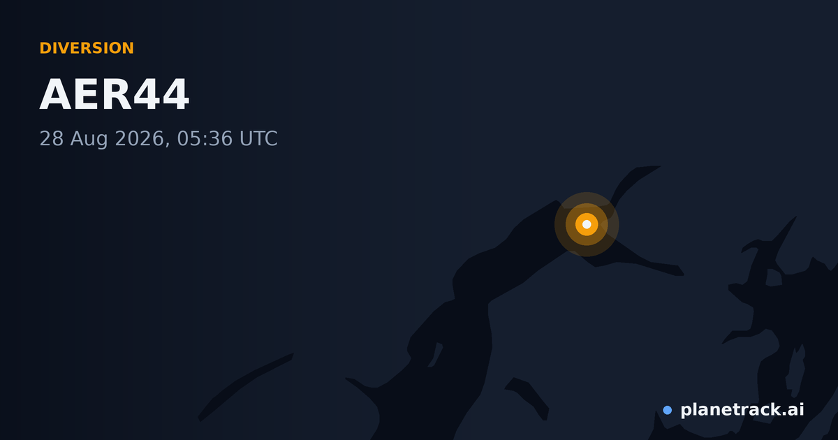 Map of where AER44's diversion happened