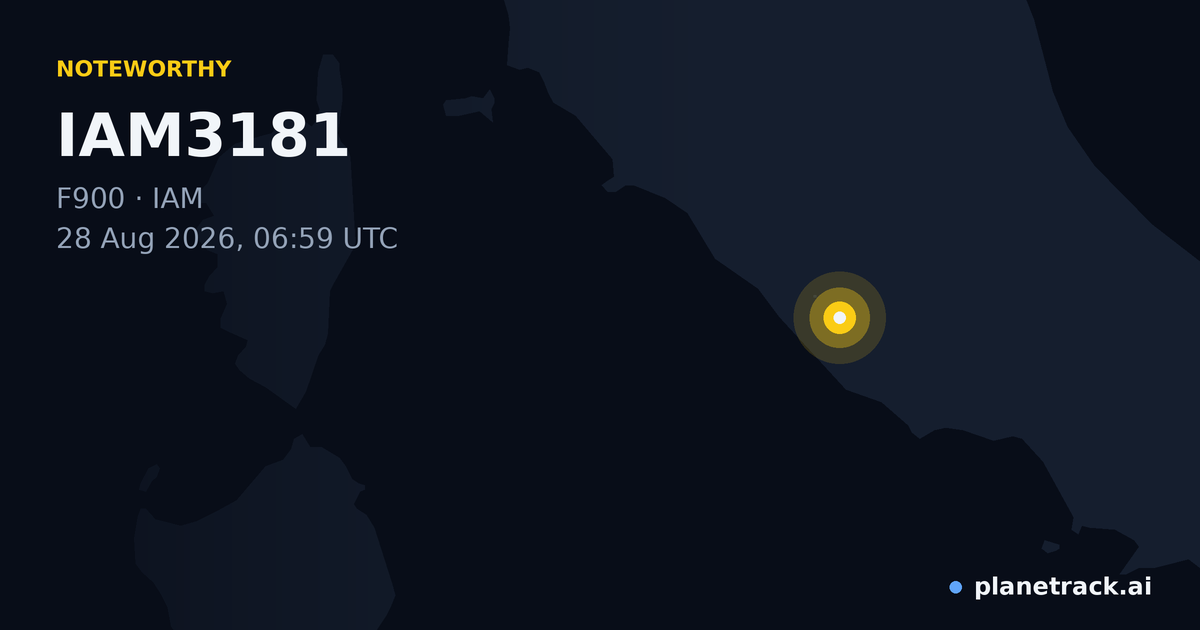 Map of where IAM3181's special aircraft happened