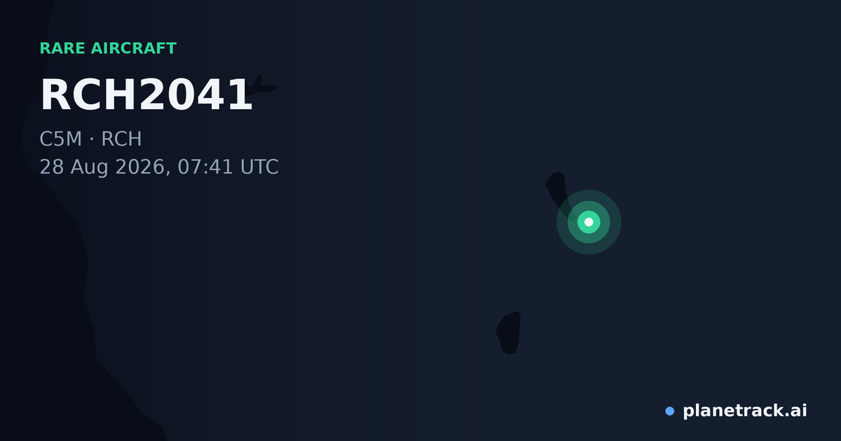 Map of where RCH2041's rare aircraft happened