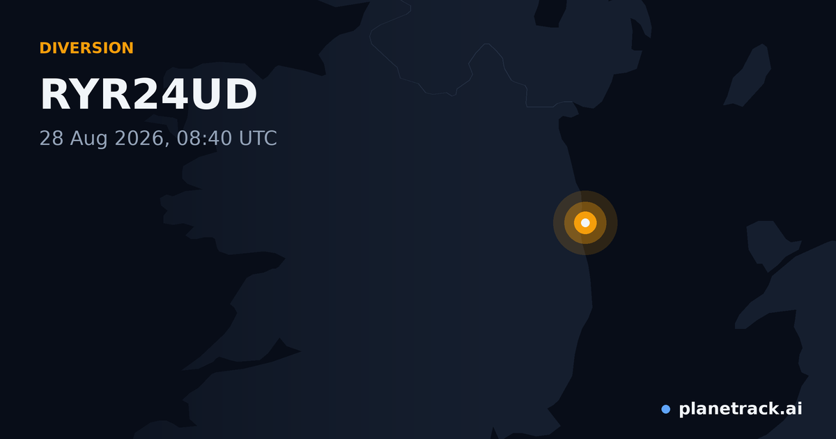 Map of where RYR24UD's diversion happened