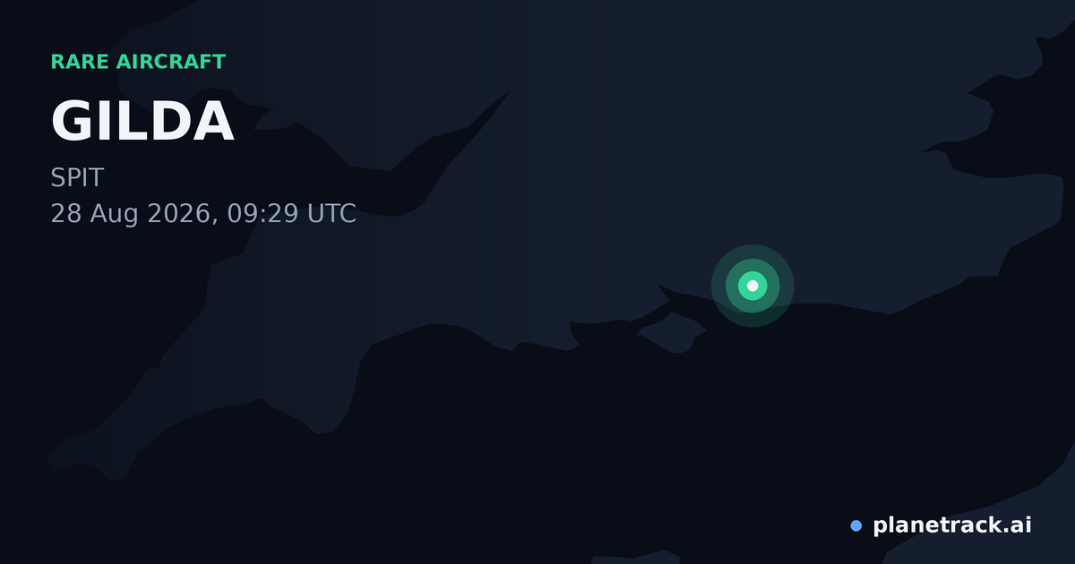 Map of where GILDA's rare aircraft happened