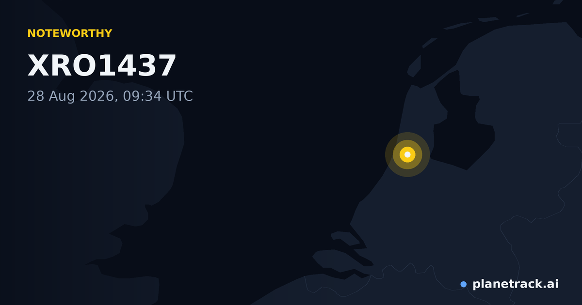 Map of where XRO1437's special aircraft happened