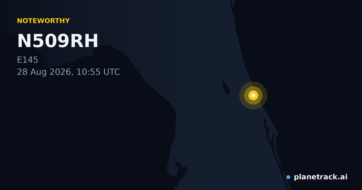 Map of where N509RH's special aircraft happened