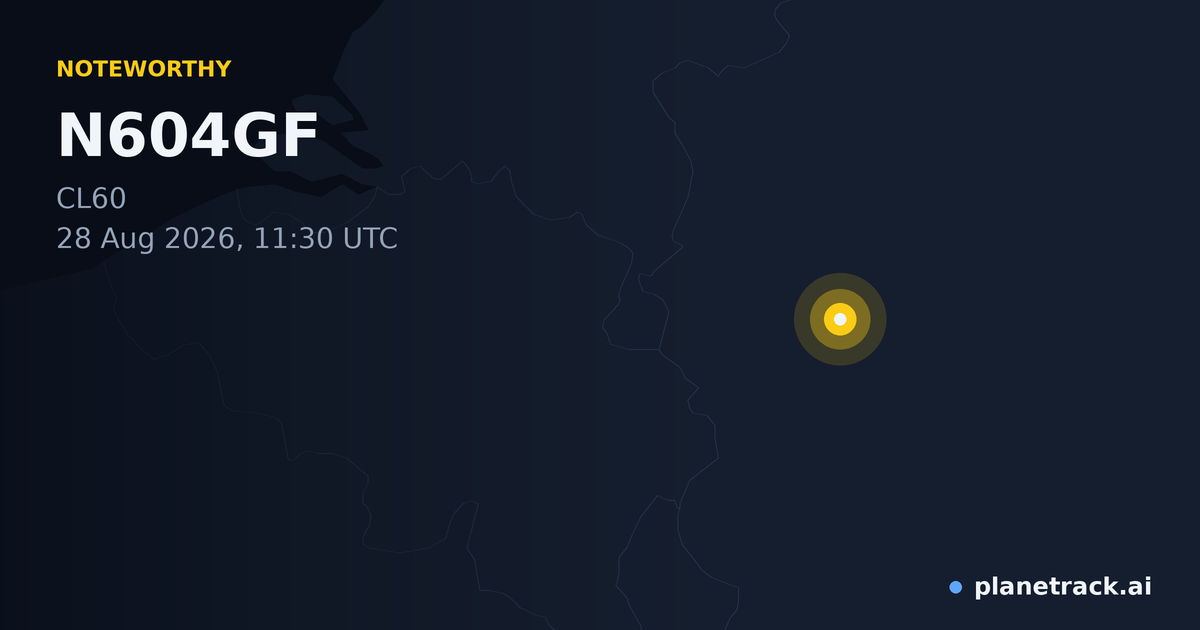 Map of where N604GF's special aircraft happened