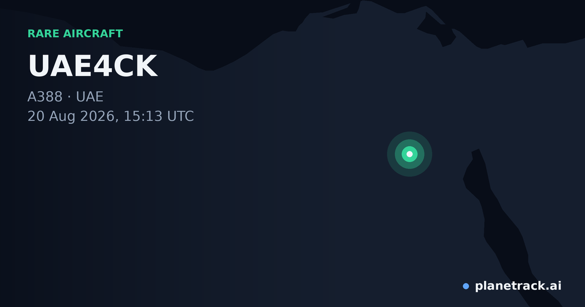 Map of where UAE4CK's rare aircraft happened