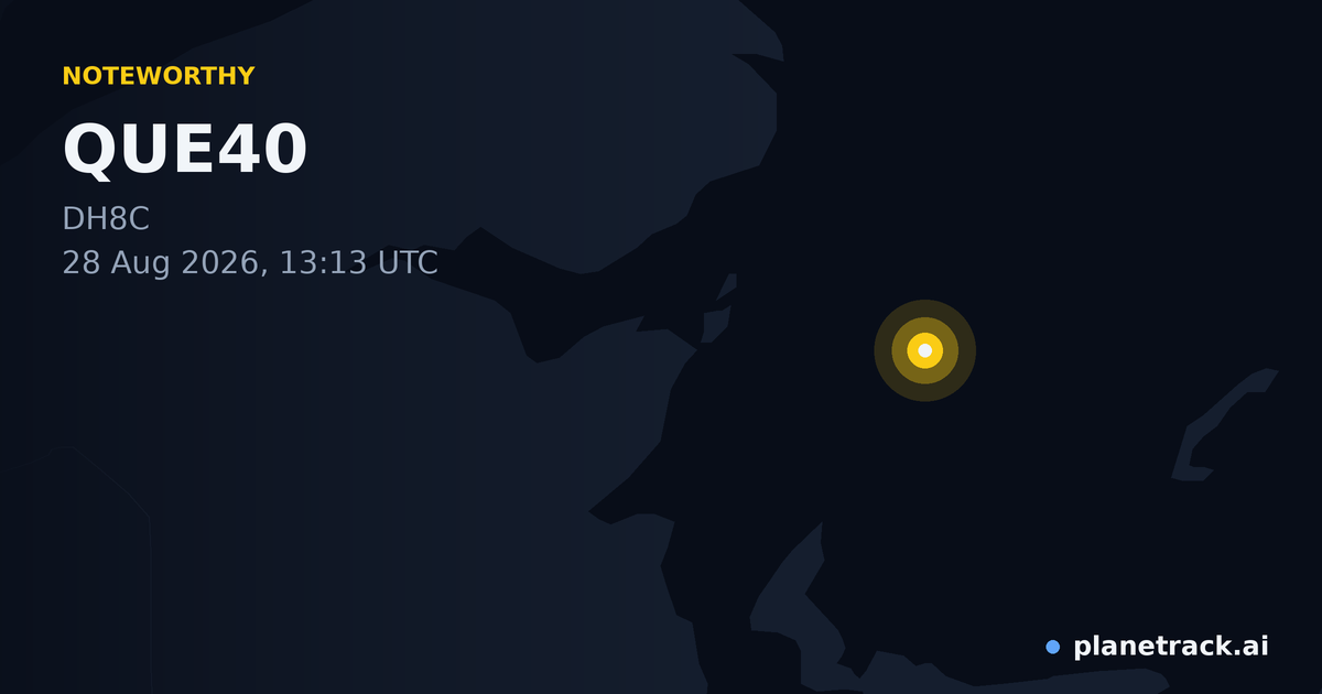 Map of where QUE40's special aircraft happened