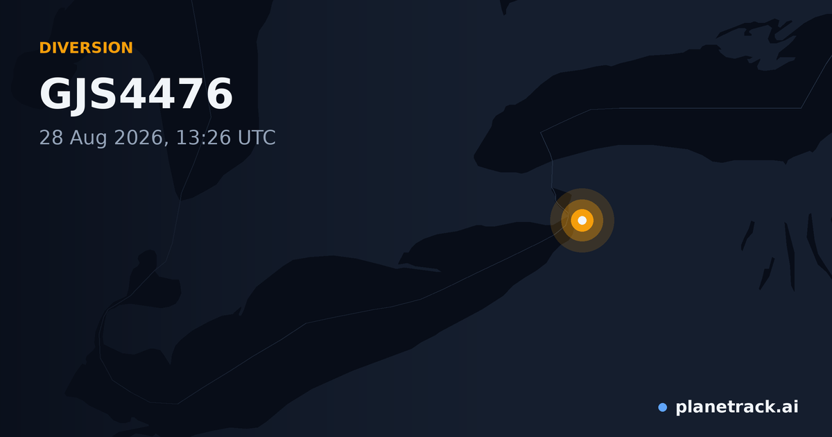 Map of where GJS4476's diversion happened