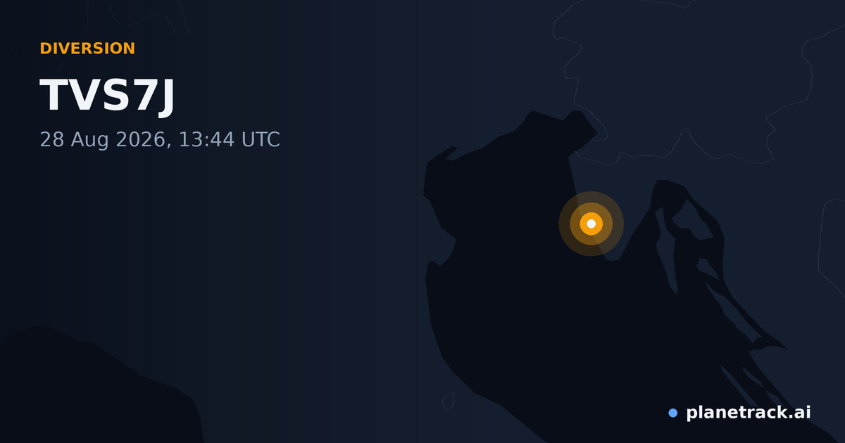 Map of where TVS7J's diversion happened