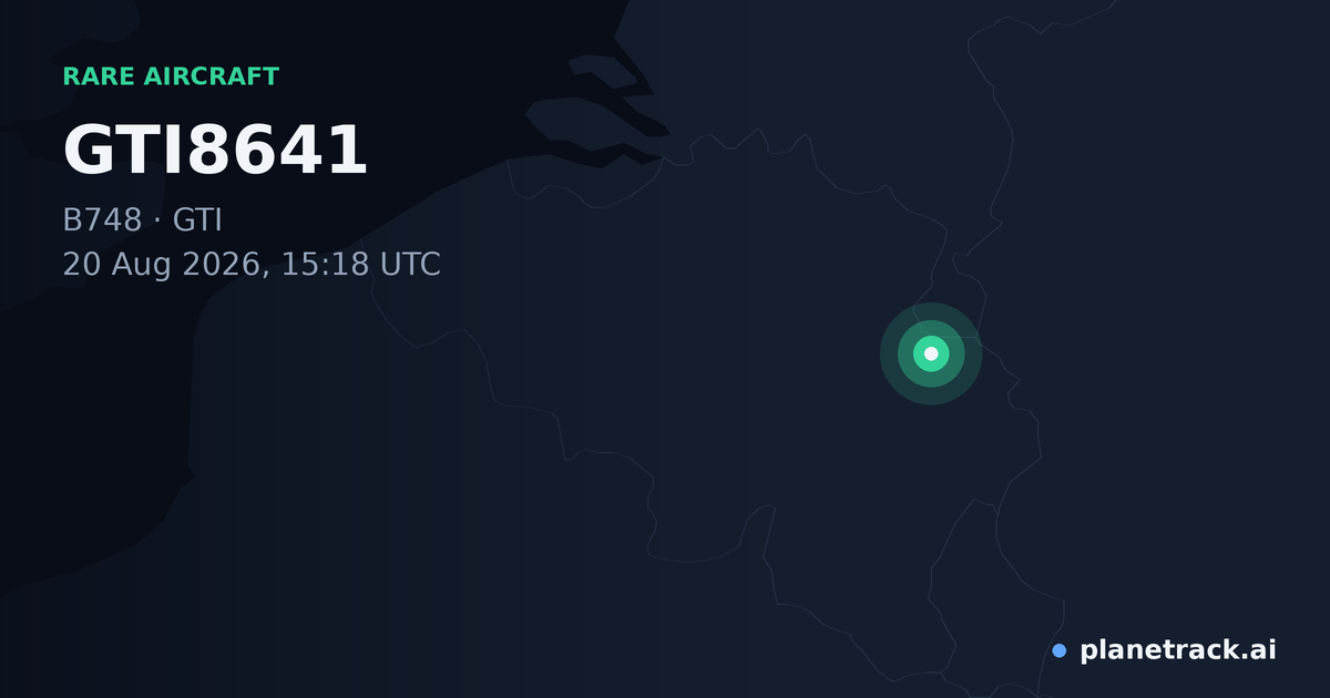 Map of where GTI8641's rare aircraft happened