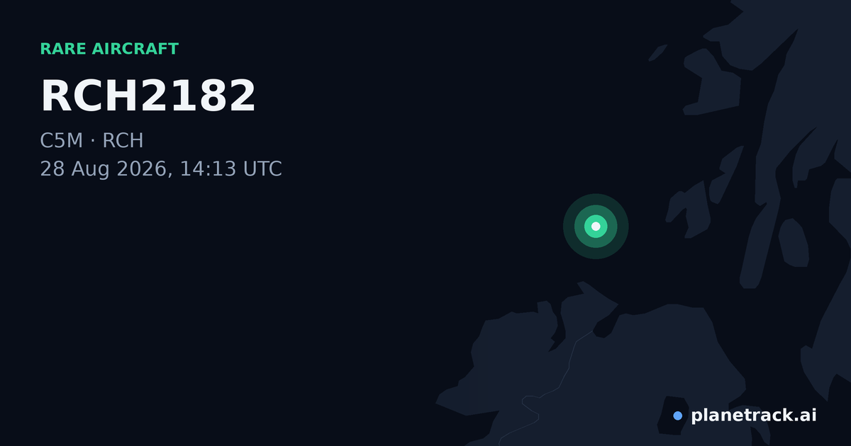 Map of where RCH2182's rare aircraft happened