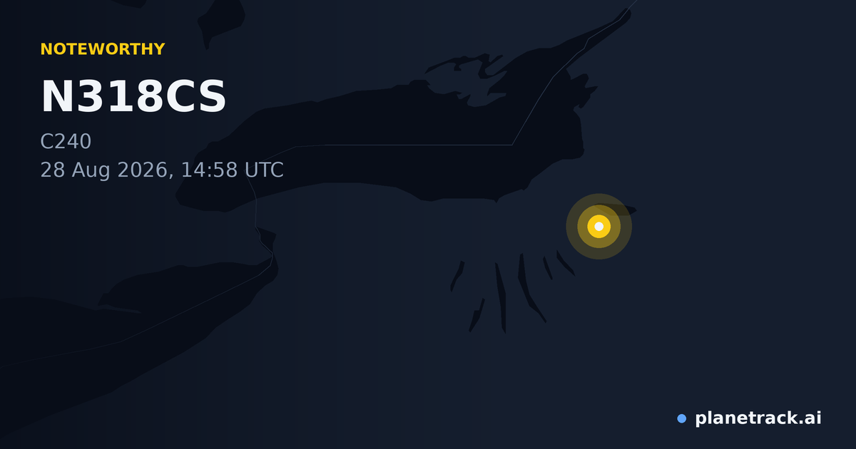 Map of where N318CS's special aircraft happened