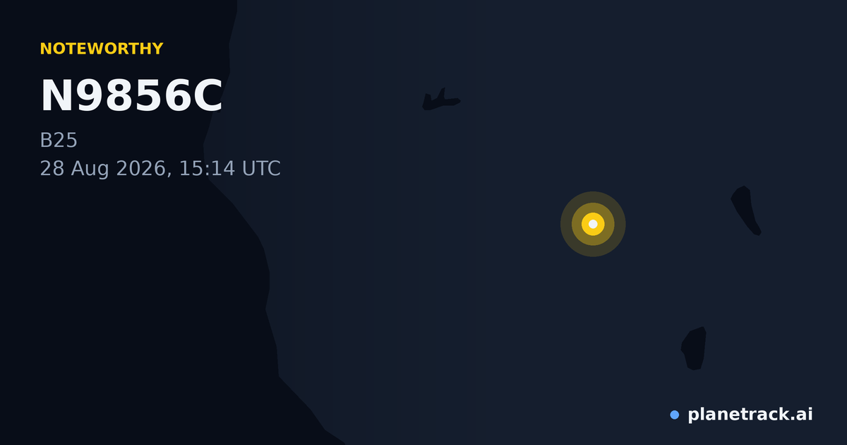 Map of where N9856C's special aircraft happened
