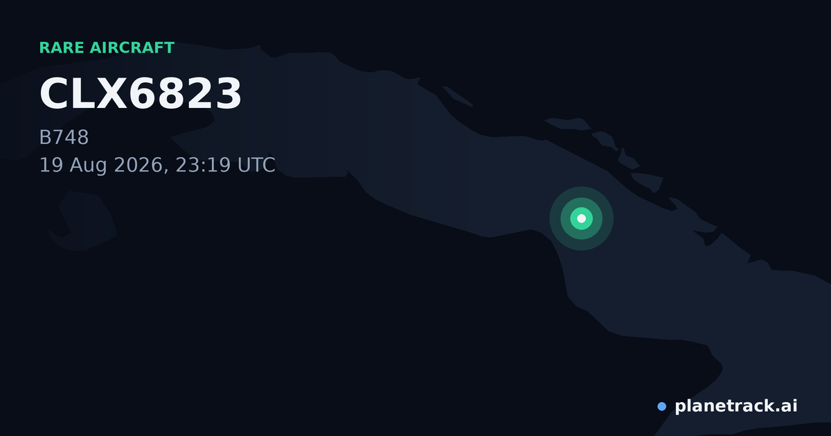 Map of where CLX6823's rare aircraft happened