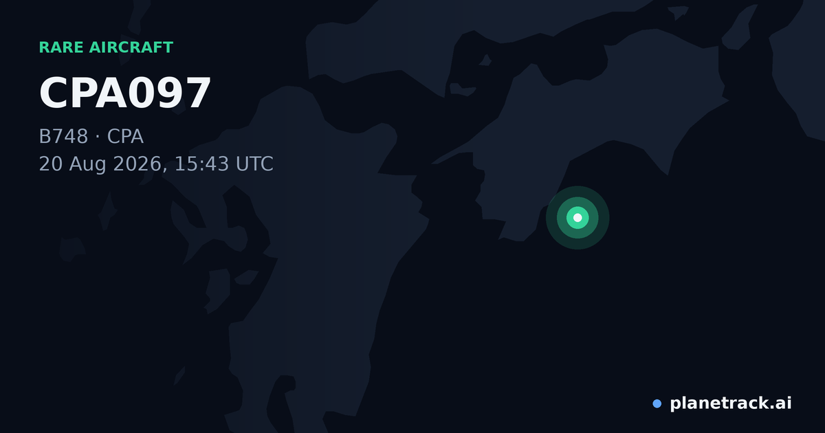 Map of where CPA097's rare aircraft happened