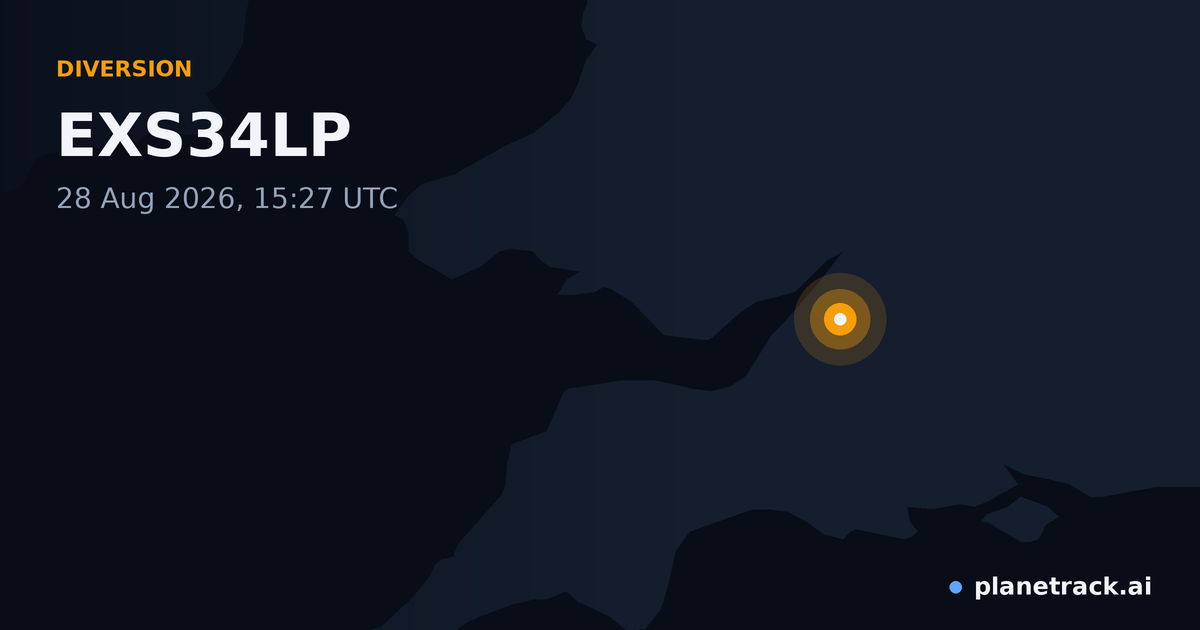 Map of where EXS34LP's diversion happened