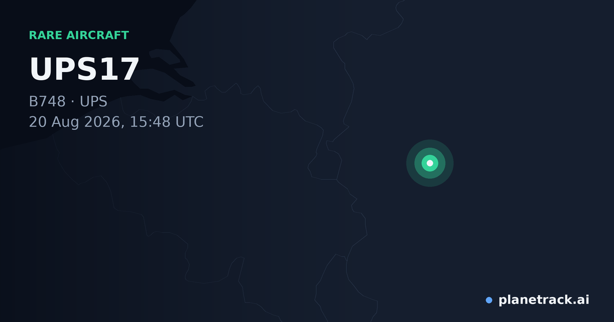 Map of where UPS17's rare aircraft happened