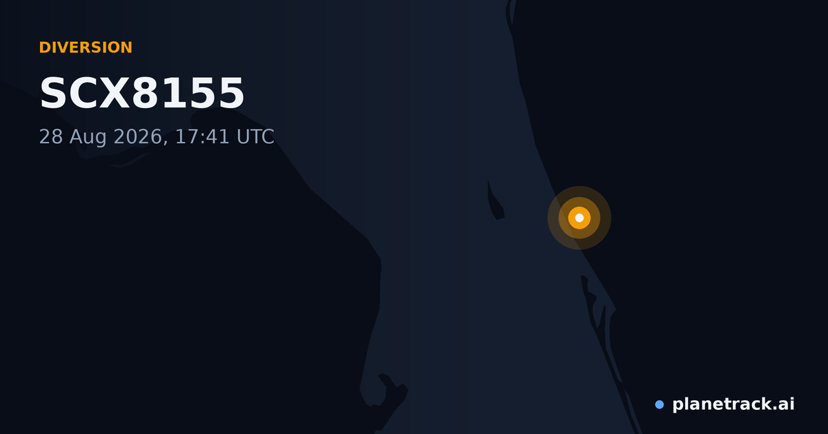Map of where SCX8155's diversion happened