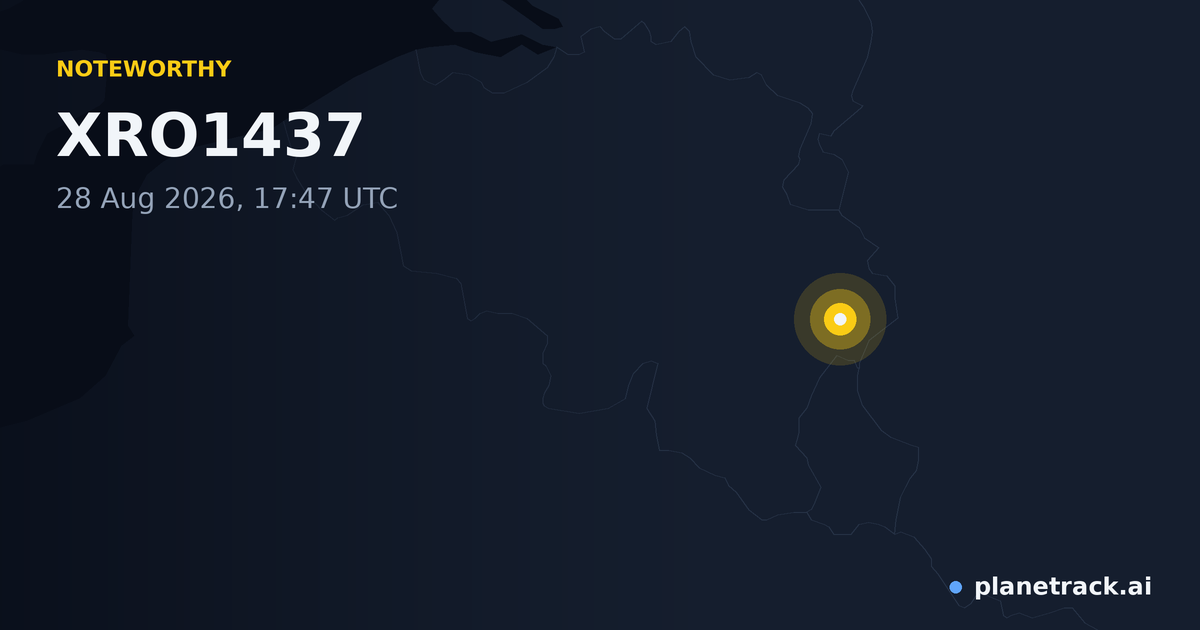 Map of where XRO1437's special aircraft happened