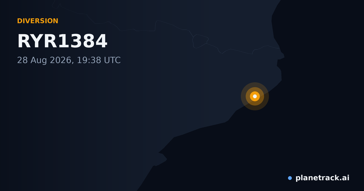 Map of where RYR1384's diversion happened