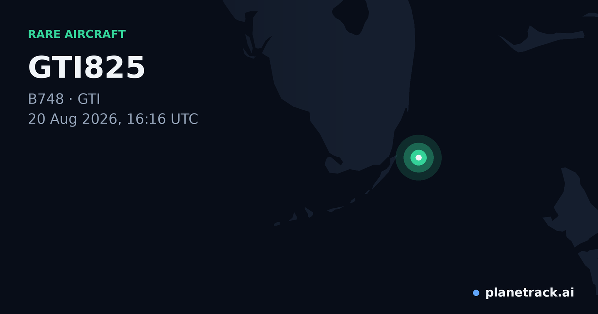 Map of where GTI825's rare aircraft happened