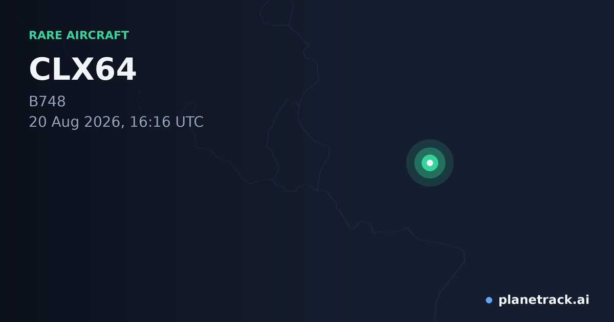 Map of where CLX64's rare aircraft happened