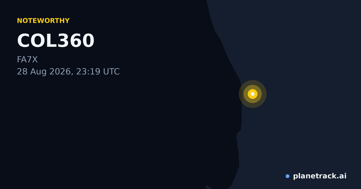 Map of where COL360's special aircraft happened