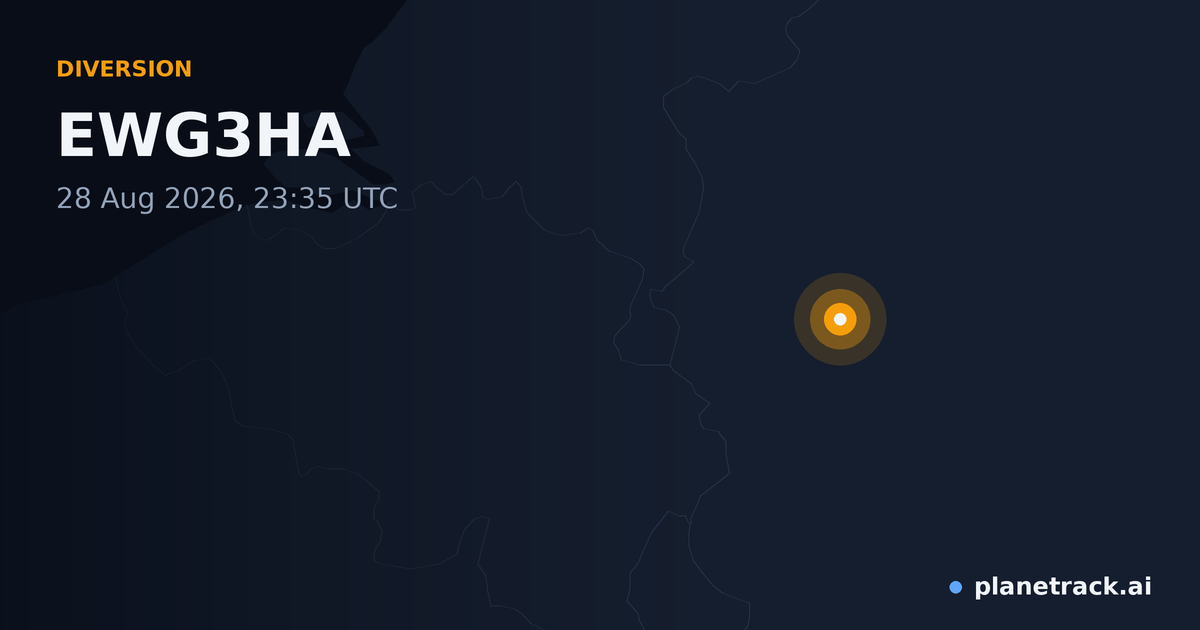 Map of where EWG3HA's diversion happened