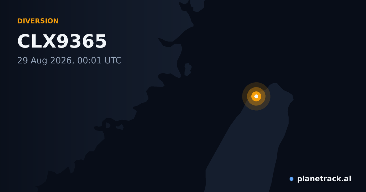 Map of where CLX9365's diversion happened