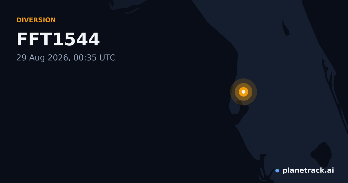 Map of where FFT1544's diversion happened