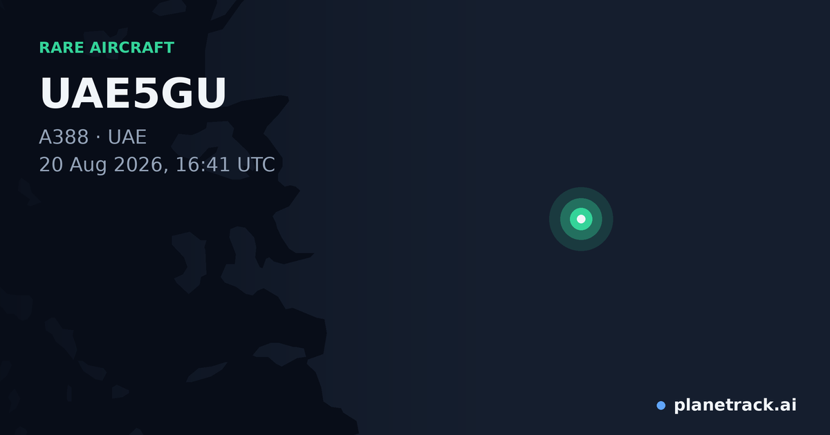 Map of where UAE5GU's rare aircraft happened