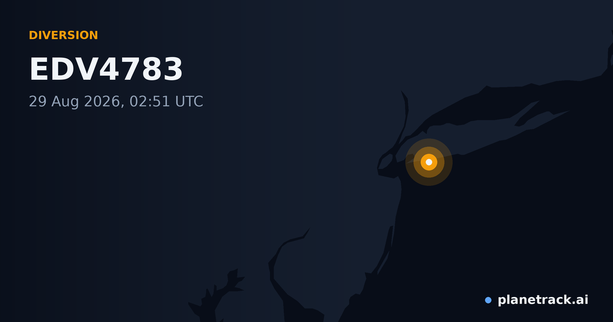 Map of where EDV4783's diversion happened