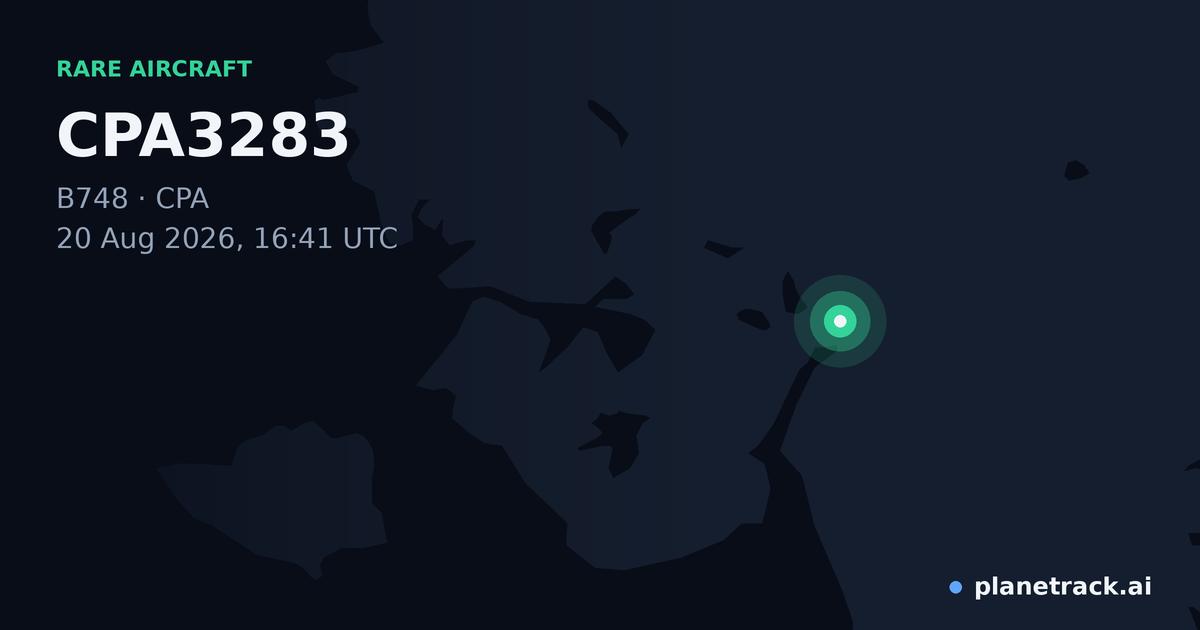 Map of where CPA3283's rare aircraft happened