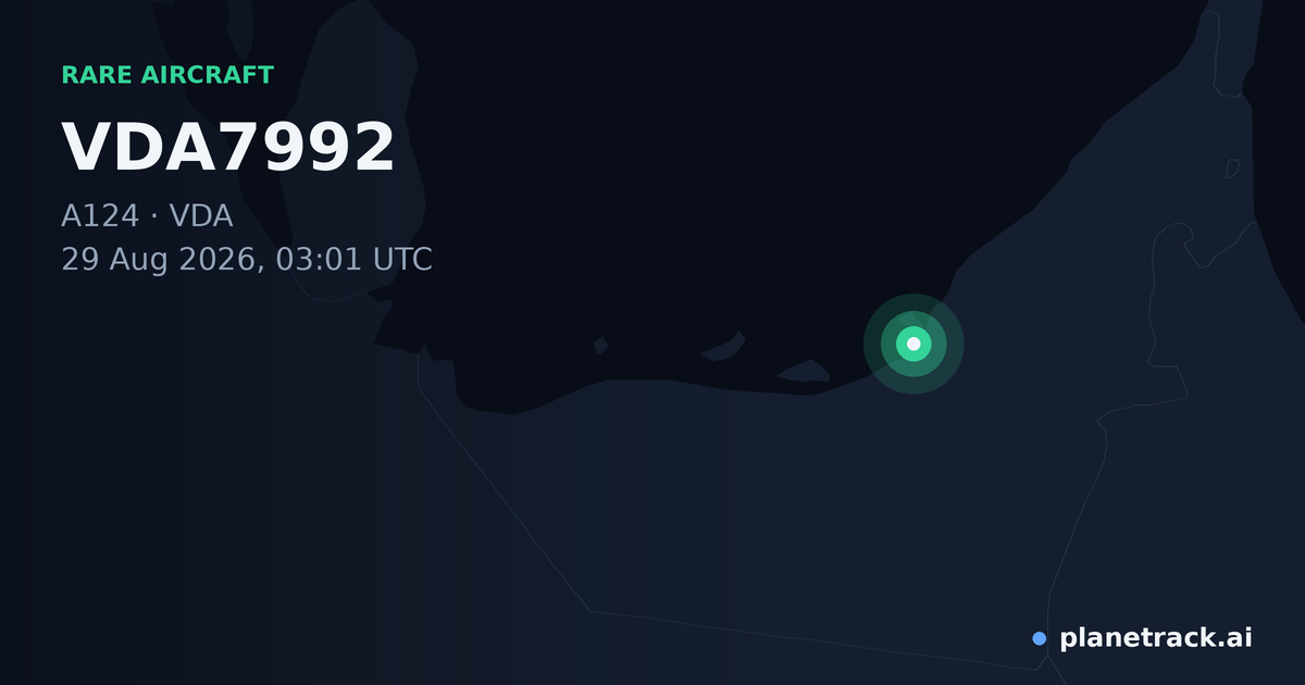 Map of where VDA7992's rare aircraft happened