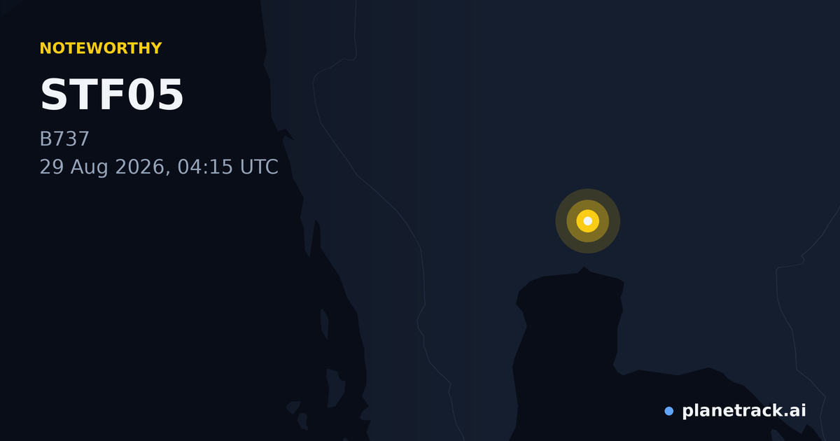 Map of where STF05's special aircraft happened