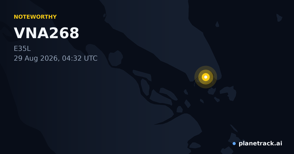 Map of where VNA268's special aircraft happened