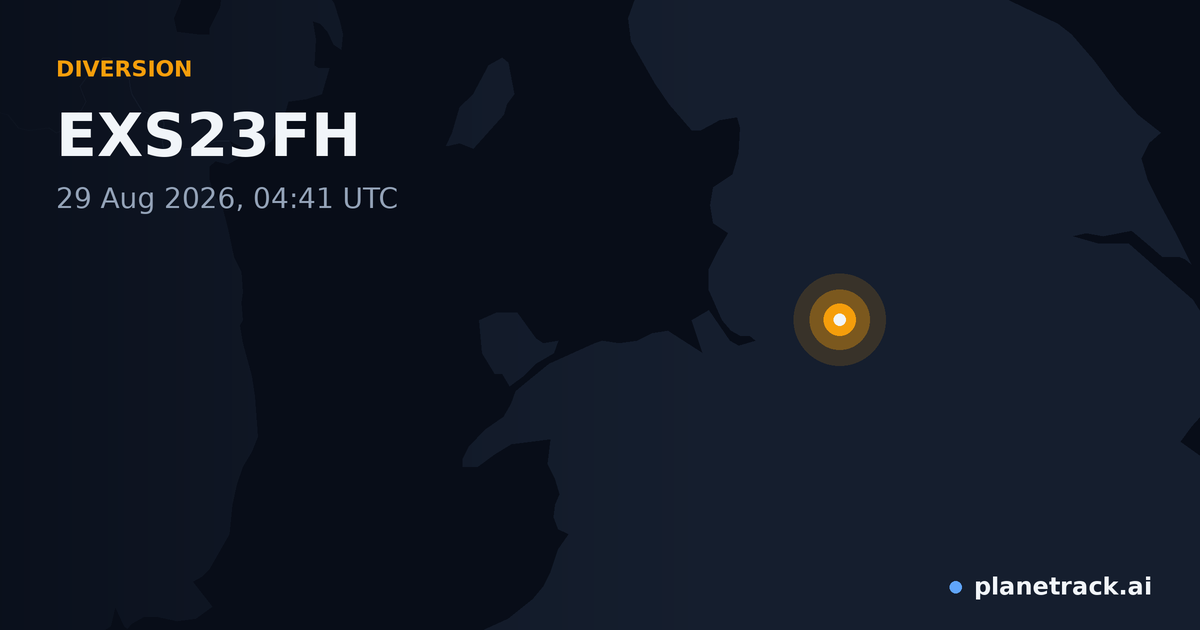 Map of where EXS23FH's diversion happened